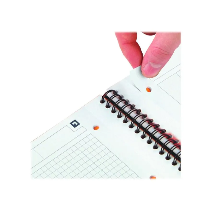 Oxford Notebook - Cahier à spirale A4 (21x29,7 cm) - 160 pages - petits carreaux (5x5 mm) - perforé