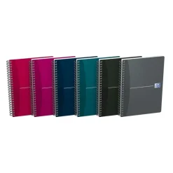 Oxford Office Essentials - Cahier à spirale A5 - 100 pages - petits carreaux (5x5 mm) - disponible dans différentes couleurs