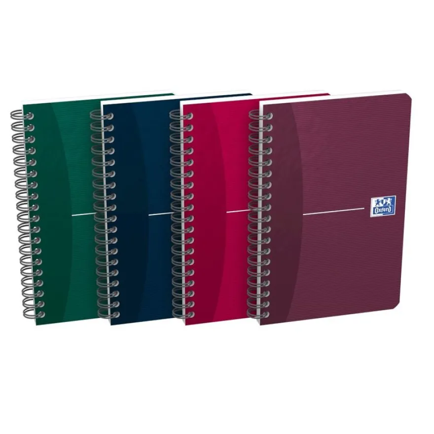Oxford Office Essentials - Carnet à spirale 11 x 17 cm - 180 pages - petits carreaux (5x5 mm) - disponible dans différentes couleurs