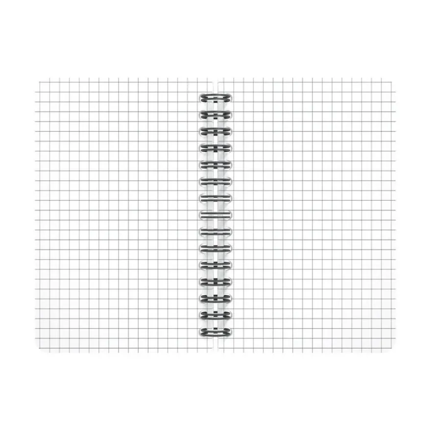 Oxford Office Essentials - Carnet à spirale 9 x 14 cm - 180 pages - petits carreaux (5x5 mm) - disponible dans différentes couleurs