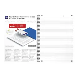 Oxford Office Essentials - Cahier à spirale A4 (21x29,7 cm) - 180 pages - ligné - disponible dans différentes couleurs