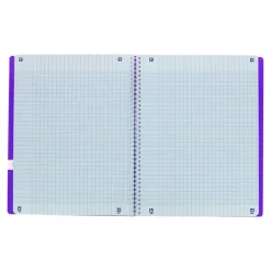 Oxford Openflex - Cahier polypro à spirale 24 x 32 cm - 180 pages - grands carreaux (Seyes) - disponible dans différentes couleurs