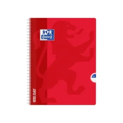 Oxford Openflex - Cahier polypro à spirale 24 x 32 cm - 180 pages - grands carreaux (Seyes) - disponible dans différentes couleurs