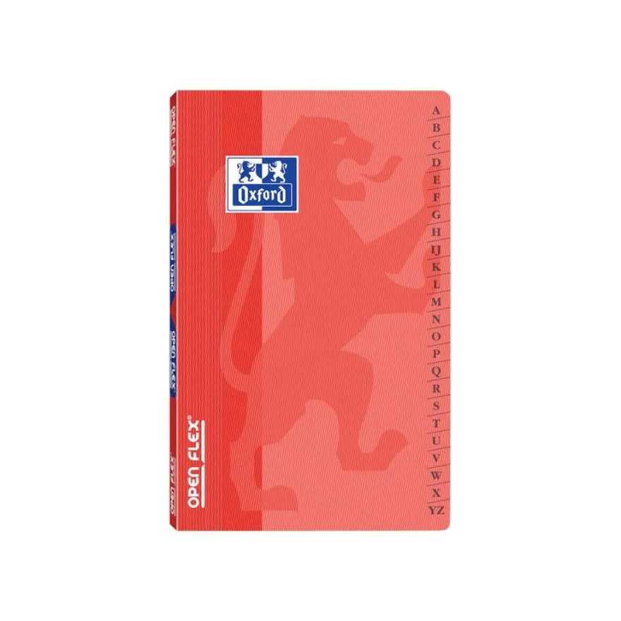 Oxford OpenFlex - Répertoire 9 x 14 cm - 96 pages - petits carreaux (5x5 mm) - disponible dans différentes couleurs