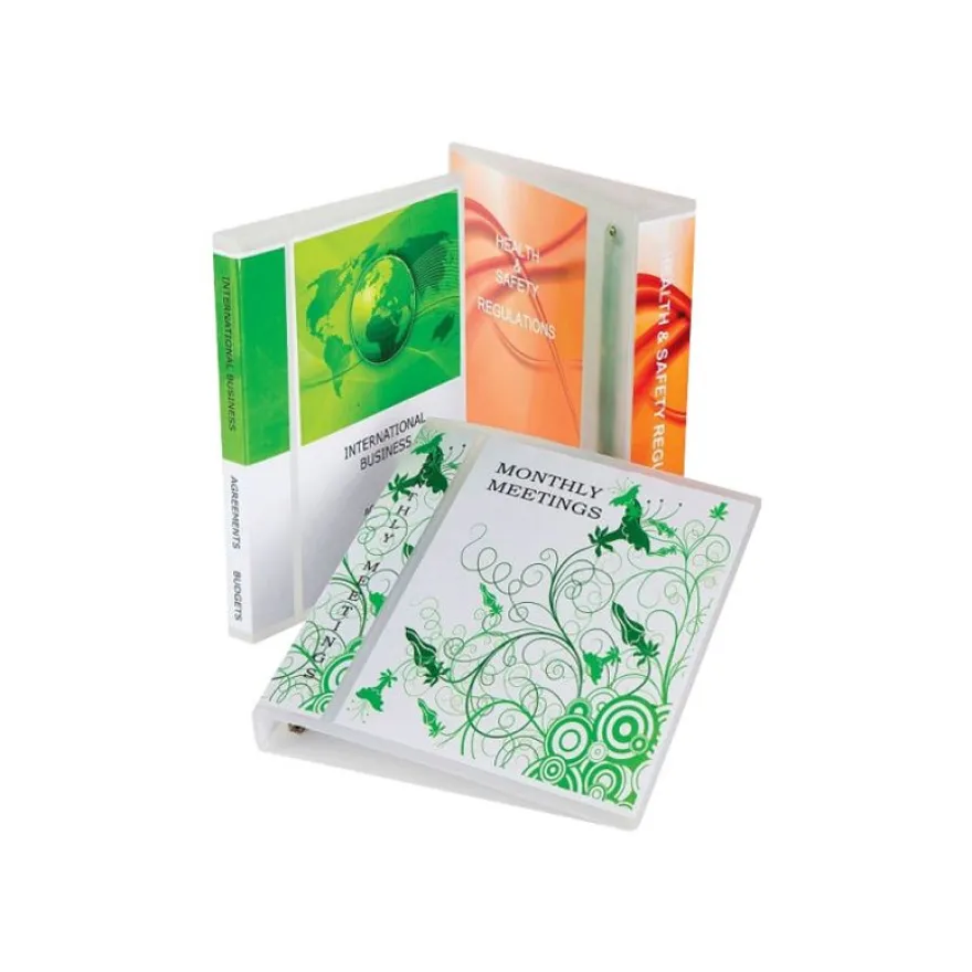 Oxford Polyvision - Classeur à anneaux personnalisable - Dos 40 mm - A4 Maxi - pour 250 feuilles - transparent