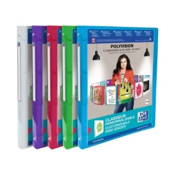 Oxford Polyvision - Classeur à anneaux personnalisable - Dos 20 mm - A4 - pour 60 feuilles - disponible dans différentes couleurs