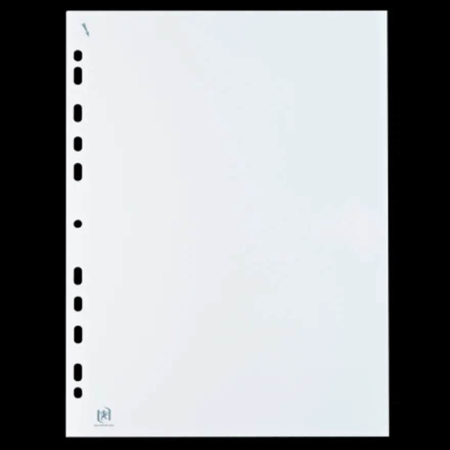 Oxford Quick'In - Bloc de 60 pochettes perforées - A4 - lisse - pour 25 feuilles