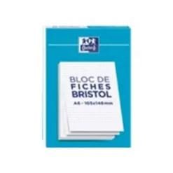 Oxford REVISION 2.0 - Pack de 30 Fiches Bristol Scribzee - A6 - petits carreaux - non perforées - blanc
