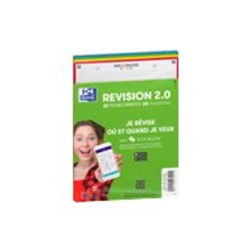 Oxford REVISION 2.0 Starter Pack - Pack de 32 Fiches Bristol Scribzee - A6 - petits carreaux - non perforées - couleurs assorties