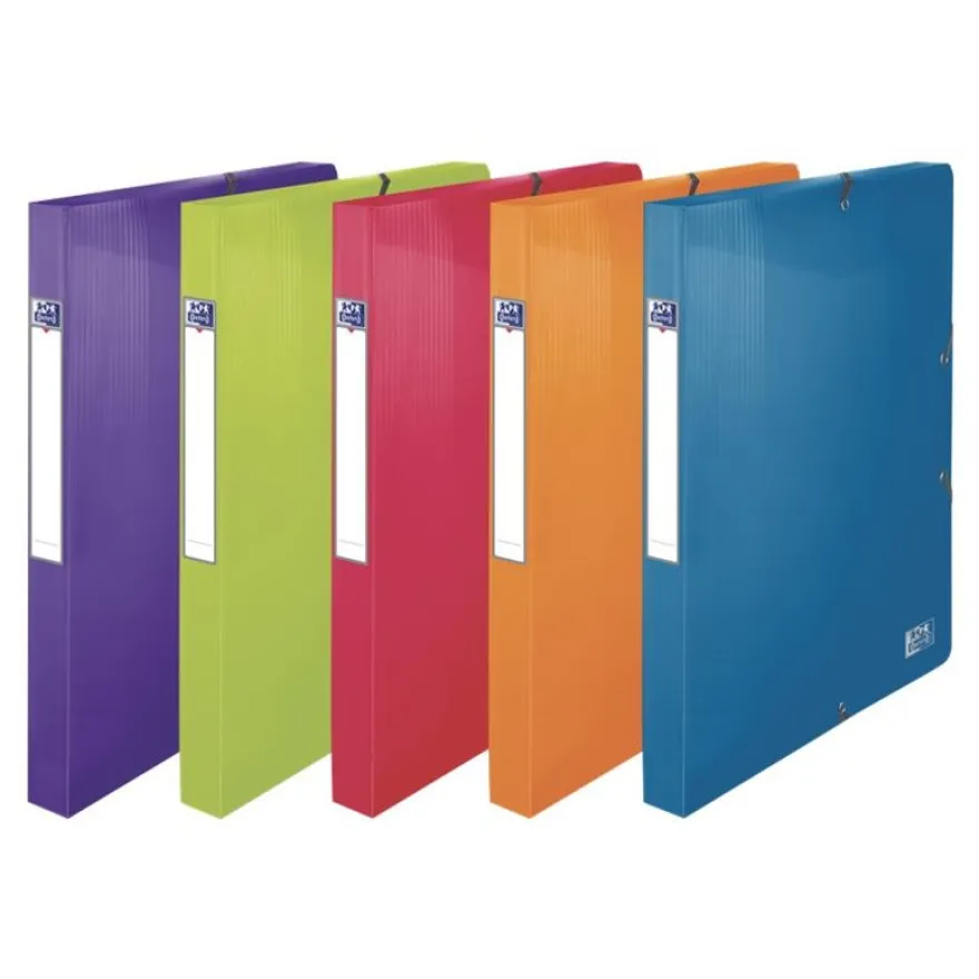 Oxford School Life - Boîte de classement plastique - dos 25 mm - disponible dans différentes couleurs
