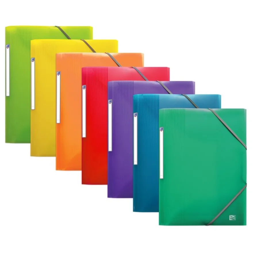 Oxford School Life - Chemise polypro à rabats - A4 - disponible dans différentes couleurs translucides