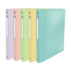 Oxford School Life - Classeur à anneaux - Dos 20 mm - A4 - pour 100 feuilles - disponible dans différentes couleurs pastels