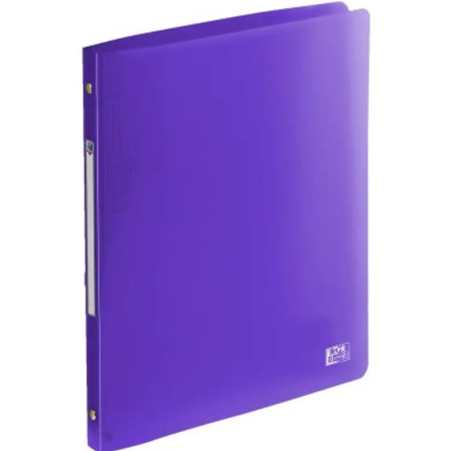 Oxford School Life - Classeur 4 anneaux - Dos 20 mm - A4 - pour 100 feuilles - disponible dans différentes couleurs translucides