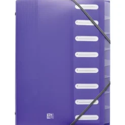 Oxford School Life - Trieur polypro 8 positions - disponible dans différentes couleurs