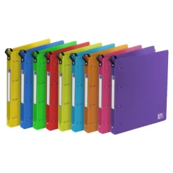 Oxford School Life Class'up - Classeur à anneaux - Dos 30 mm - A4 Maxi - pour 200 feuilles - 4 anneaux automatiques - disponible dans différentes couleurs