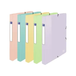 Oxford School Life Pastel - Boîte de classement - dos 25 mm - pour 200 feuilles - disponible dans différentes couleurs