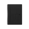 Oxford Signature - Cahier à spirale A5 - 160 pages - petits carreaux - noir