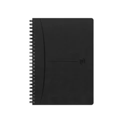 Oxford Signature - Cahier à spirale A5 - 160 pages - petits carreaux - noir
