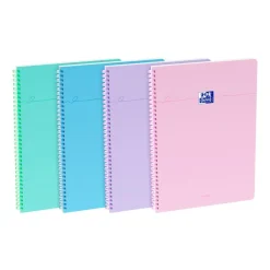Oxford Smart Flex Ring - Cahier 21 × 29,7 cm – 100 pages – grands carreaux (Seyès) – coloris assortis