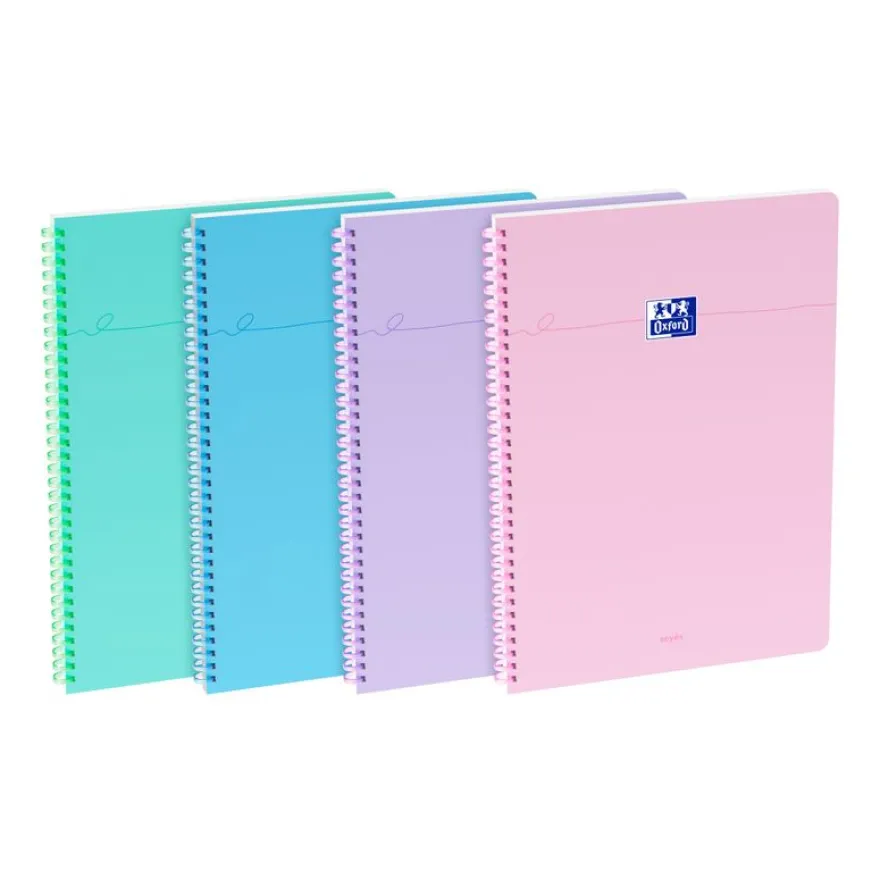 Oxford Smart Flex Ring - Cahier 21 × 29,7 cm – 100 pages – grands carreaux (Seyès) – coloris assortis