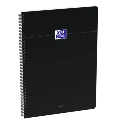 Oxford Smart Flex Ring – Cahier 21 × 29,7 cm – 100 pages – grands carreaux (Seyès) – noir