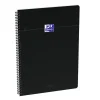 Oxford Smart Flex Ring– Cahier 21 × 29,7 cm – 100 pages – petits carreaux – noir