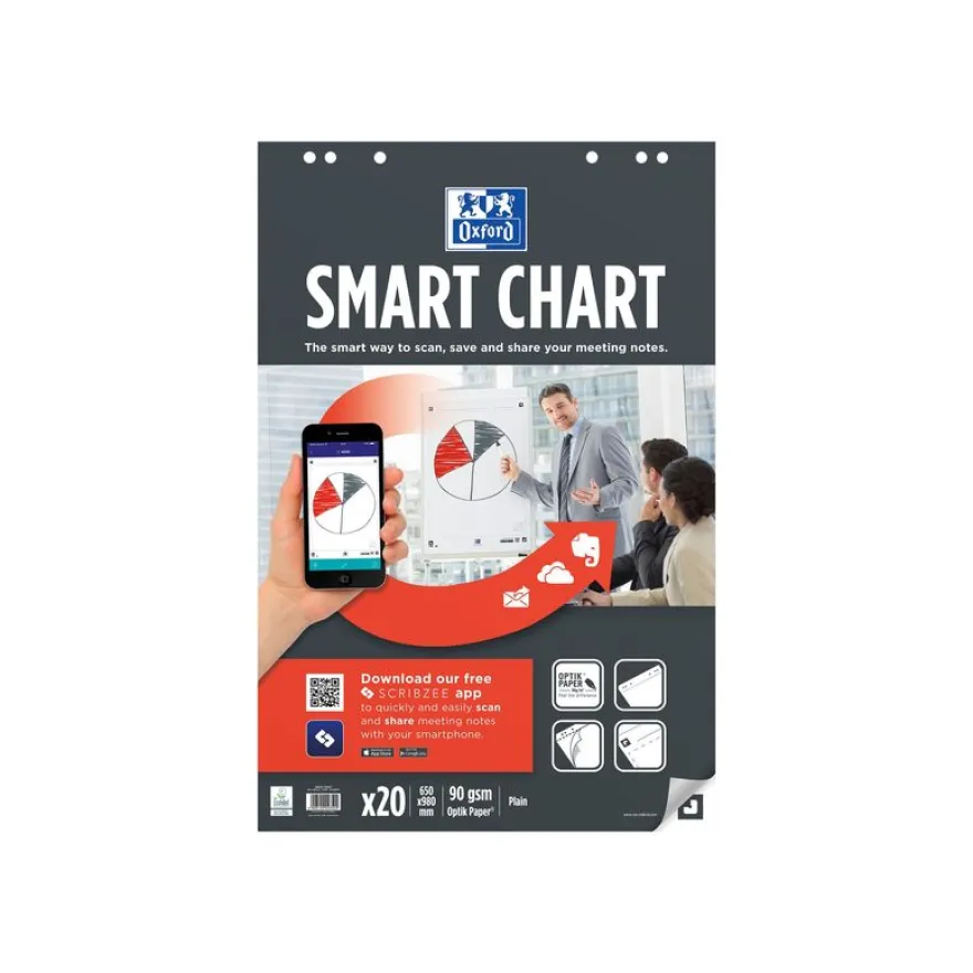 Oxford SmartChart - Recharge pour paperboard - 20 feuilles Scribzee
