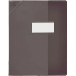 Oxford Strong Line - Protège cahier sans rabat - 24 x 32 cm - noir translucide