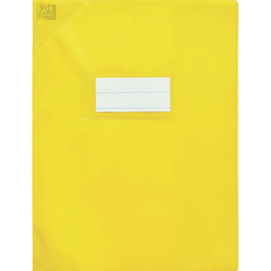 Oxford Strong Line - Protège cahier sans rabat - 24 x 32 cm - jaune opaque