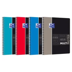 Oxford Student Multinotes - Cahier à spirales A4+ - 160 pages - feuilles perforées détachables - grands carreaux (Seyes)