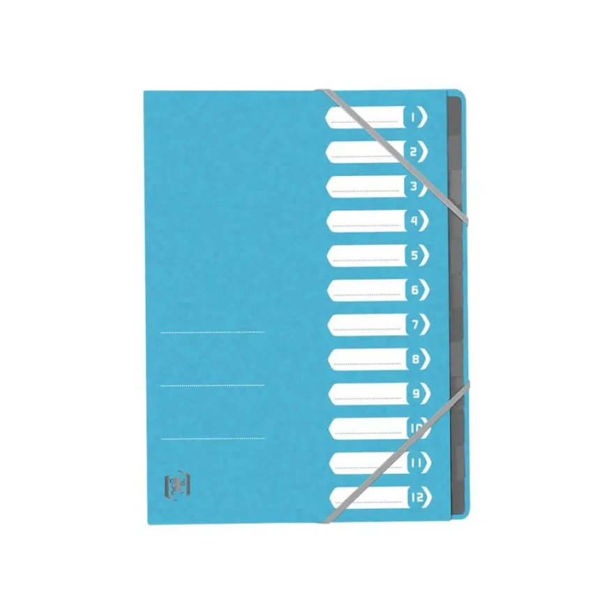 Oxford Top File+ - Trieur 12 positions - disponible dans différentes couleurs pastels