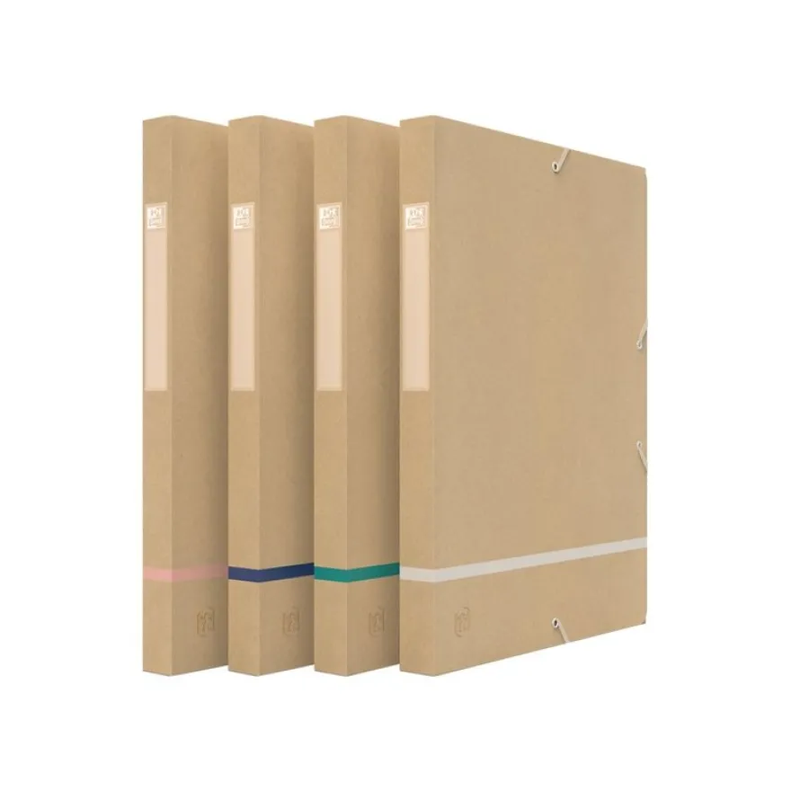 Oxford Touareg - Boîte de classement kraft - dos 25 mm - disponible dans différentes couleurs