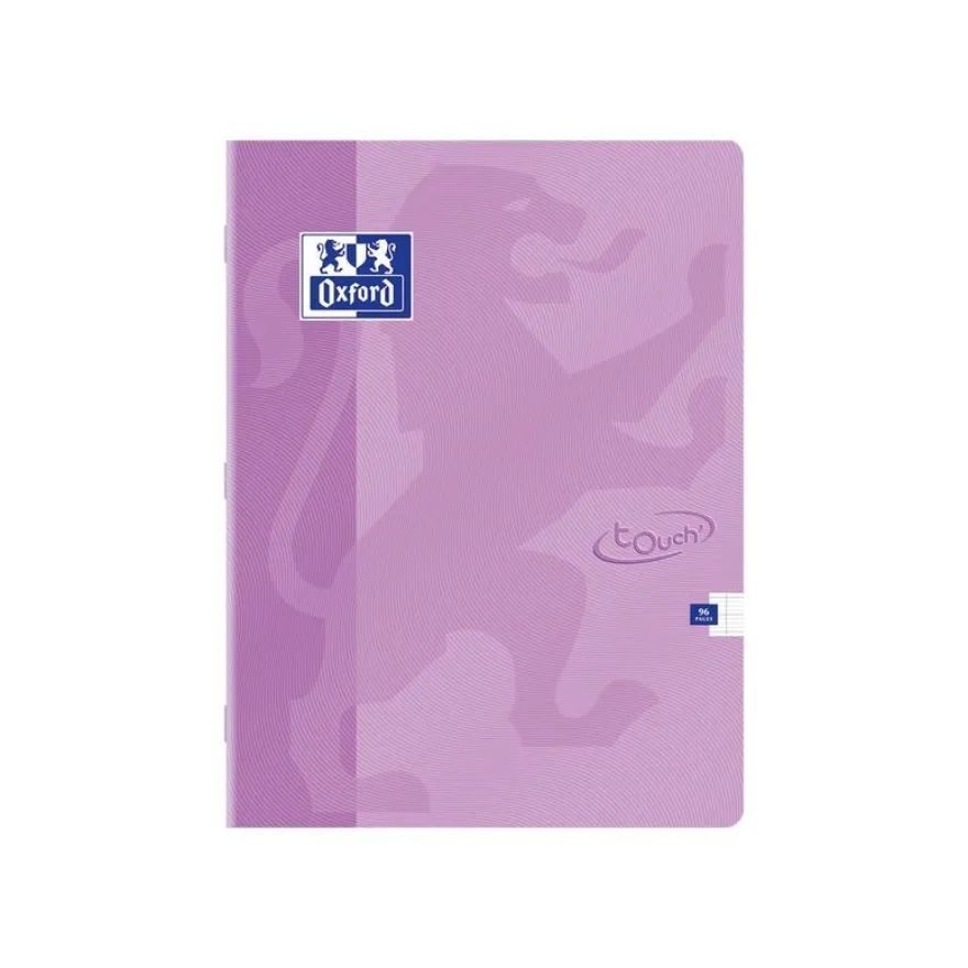 Oxford Touch - Cahier 24 x 32 cm - 96 pages - grands carreaux (seyès) - disponible dans différentes couleurs