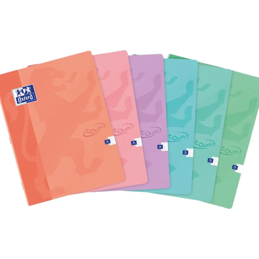 Oxford Touch - Cahier 24 x 32 cm - 96 pages - grands carreaux (seyès) - disponible dans différentes couleurs