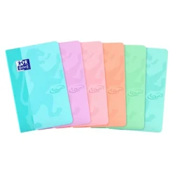 Oxford Touch - Carnet 9 x 14 cm - 96 pages - petits carreaux - disponible dans différentes couleurs pastels