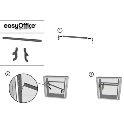Paire de rails EASY OFFICE pour dossiers suspendus