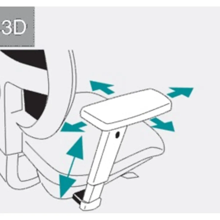 Paire d'accoudoirs réglables 3D pour fauteuil LIBRA - Noir