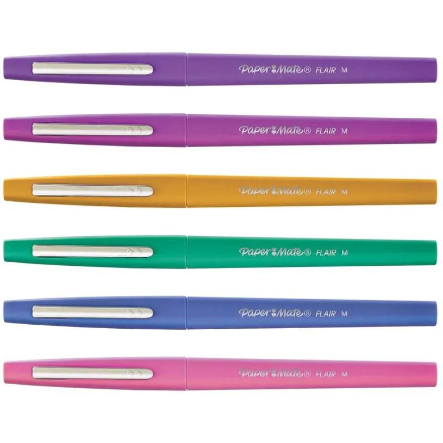 Paper Mate Flair Candy Pop - Pack de 16 feutres pointe moyenne - couleurs assorties