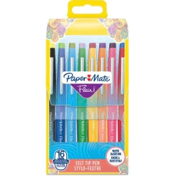 Paper Mate Flair Original - Pack de 16 feutres - couleurs assorties