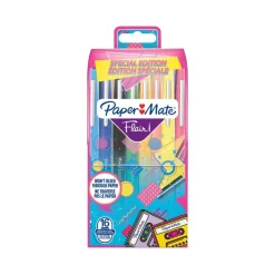 Paper Mate Flair Retro Wave - Pack de 16 feutres pointe moyenne - couleurs assorties - différents modèles disponibles