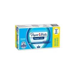 Paper Mate FlexGrip - 12 Stylos à bille - bleu - rétractable