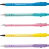 Paper Mate FlexGrip ultra - Pack de 5 stylos à bille (encre noire) - couleurs pastels assorties - 1 mm - rétractable
