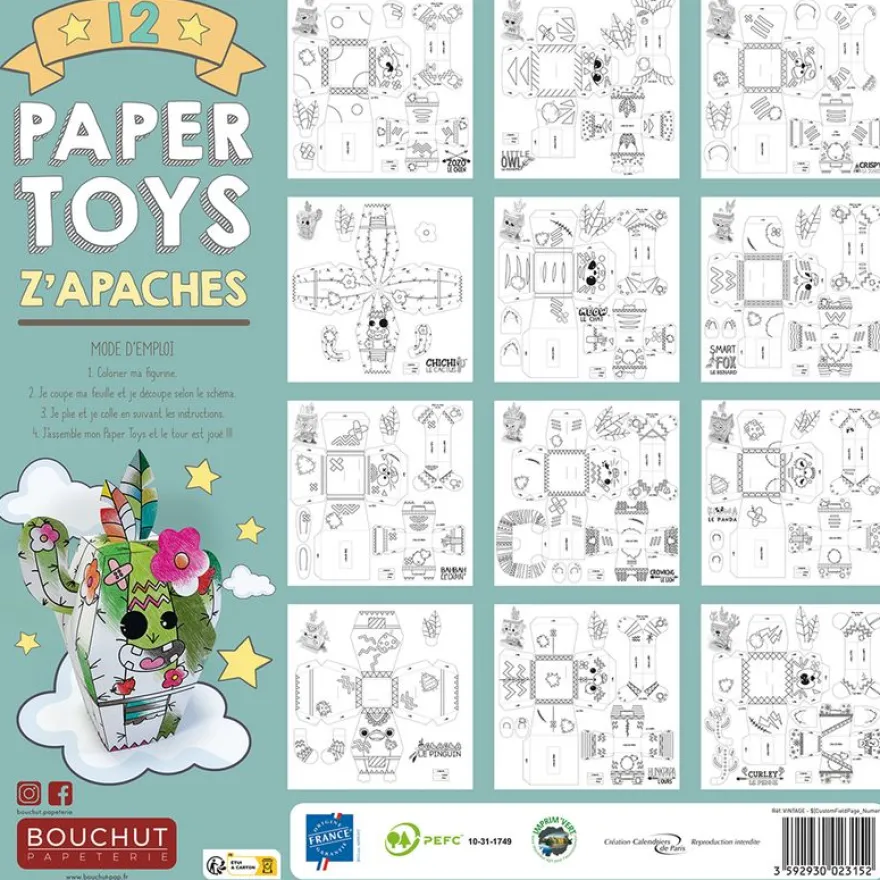 Paper Toy Z'Apaches - 29 x 29 cm - Bouchut