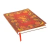 Paperblanks Flexis Fiammetta - Cahier de notes - reliure piquée - mini - 95 x 140 mm - 104 feuilles / 208 pages - ligné - rouge
