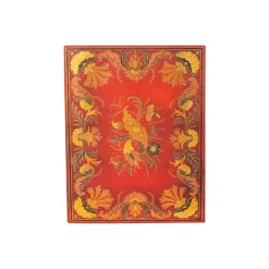 Paperblanks Flexis Fiammetta - Cahier de notes - reliure piquée - mini - 95 x 140 mm - 104 feuilles / 208 pages - ligné - rouge
