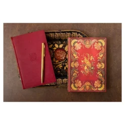 Paperblanks Flexis Fiammetta - Journal - 175 x 225 mm - 88 feuilles / 176 pages - ligné - Baroque - couverture rouge - papier