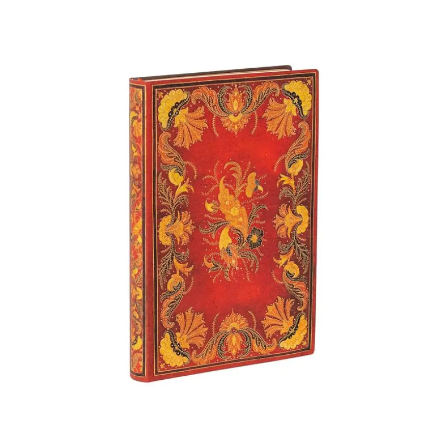 Paperblanks Flexis Fiammetta - Journal - 175 x 225 mm - 88 feuilles / 176 pages - ligné - Baroque - couverture rouge - papier
