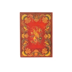 Paperblanks Flexis Fiammetta - Journal - 120 x 175 mm - 88 feuilles / 176 pages - ligné - Baroque - couverture rouge - papier