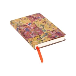 Paperblanks Flexis Japanese Kimono - Cahier de notes - reliure piquée - mini - 90 x 140 mm - 104 feuilles / 208 pages - ligné - kara-ori - rose