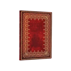 PAPERBLANKS FLEXIS OLD LEATHER - Carnet flexi couverture souple - midi 120 x 175 mm - 176 pages lignées - Feuille d’or rouge foiled